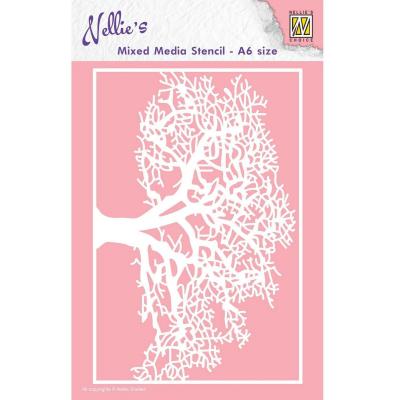 Nellies Choice Mixed Media Stencil - Tree